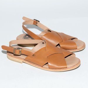 Fortress of Inca Women's Jessica Flat Slingback Open Toe Carmel Sandals Sz 38